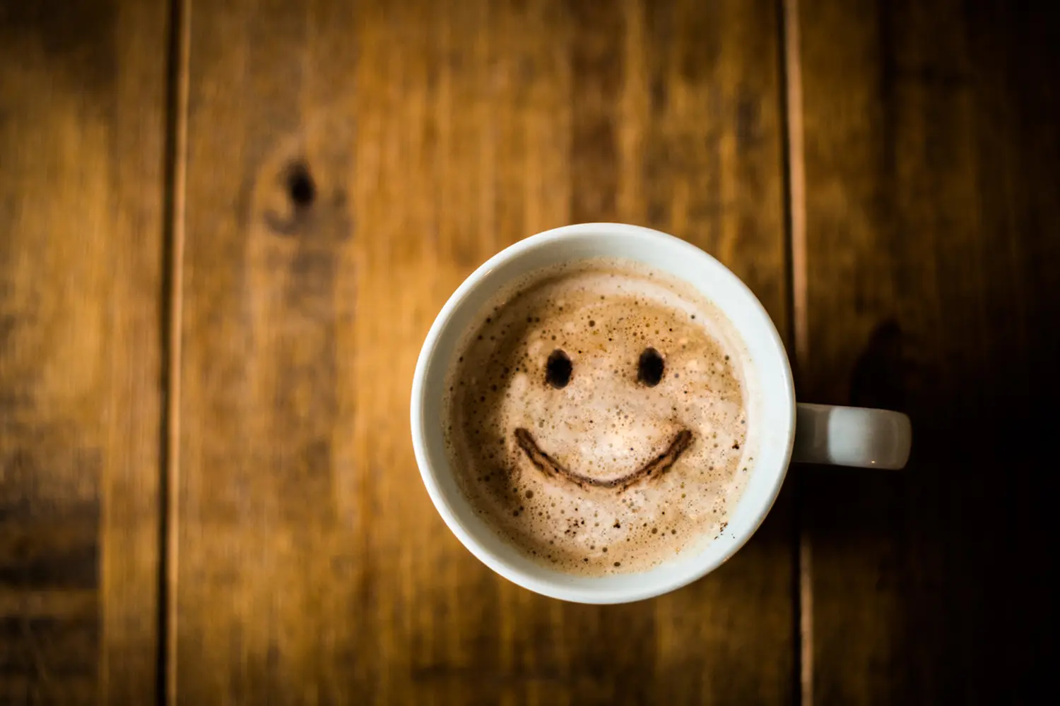 Glückliche Kaffeetasse